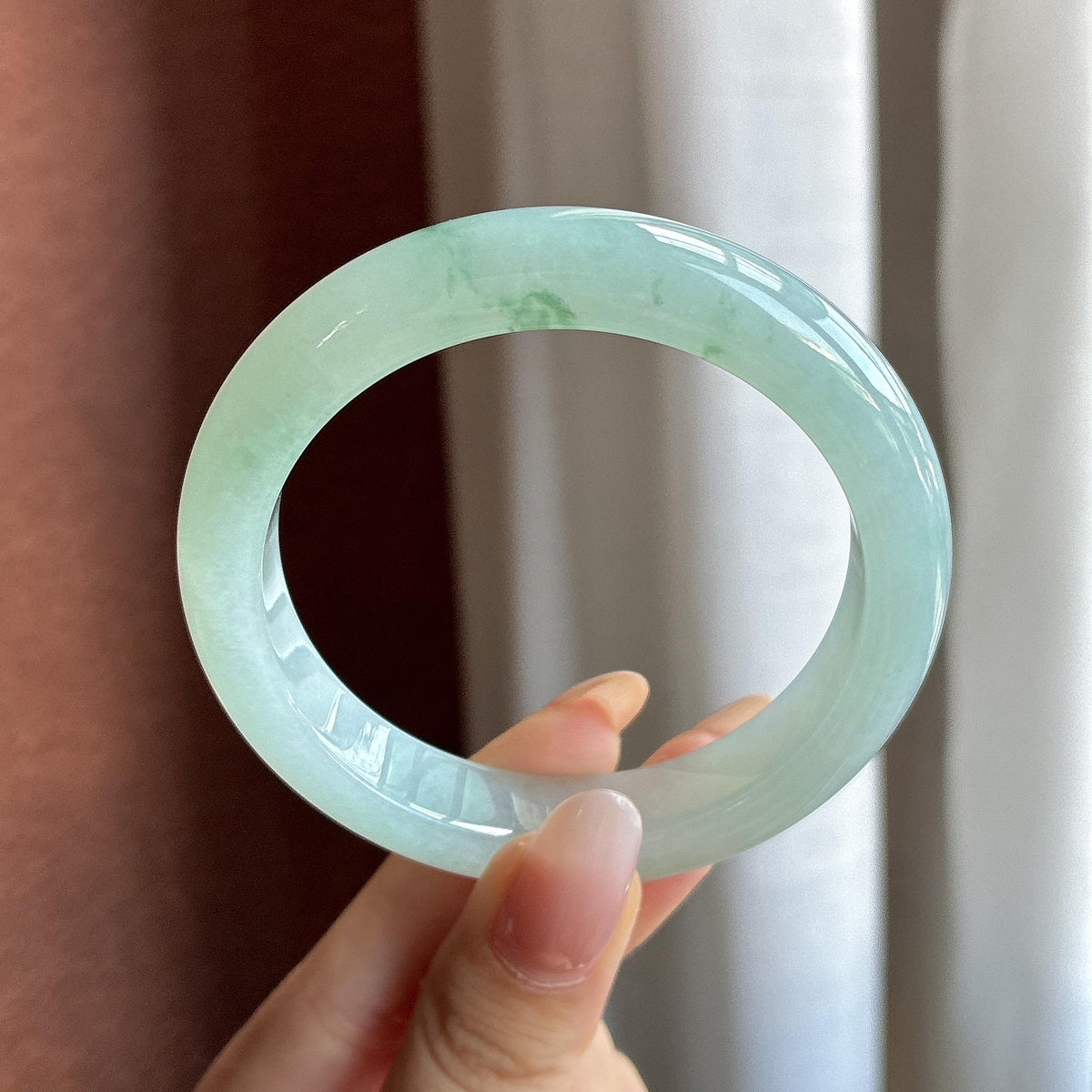 糯冰飘花正圈平安镯 55圈（yc760656）