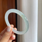 冰种带底色翡翠圆条手镯（54mm）（yc251042）