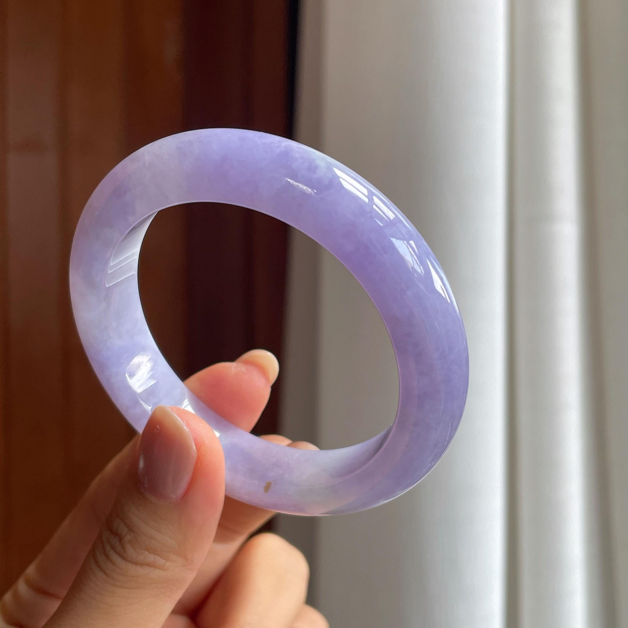 糯冰紫罗兰翡翠平安镯（54mm）（yc406270）