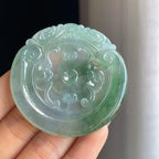 冰种飘花翡翠龙牌（yc295008）