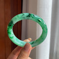 糯冰特色翡翠平安镯(58.5mm)（yc423957）