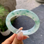 糯冰种飘花平安镯（55.5mm）（yc195929）