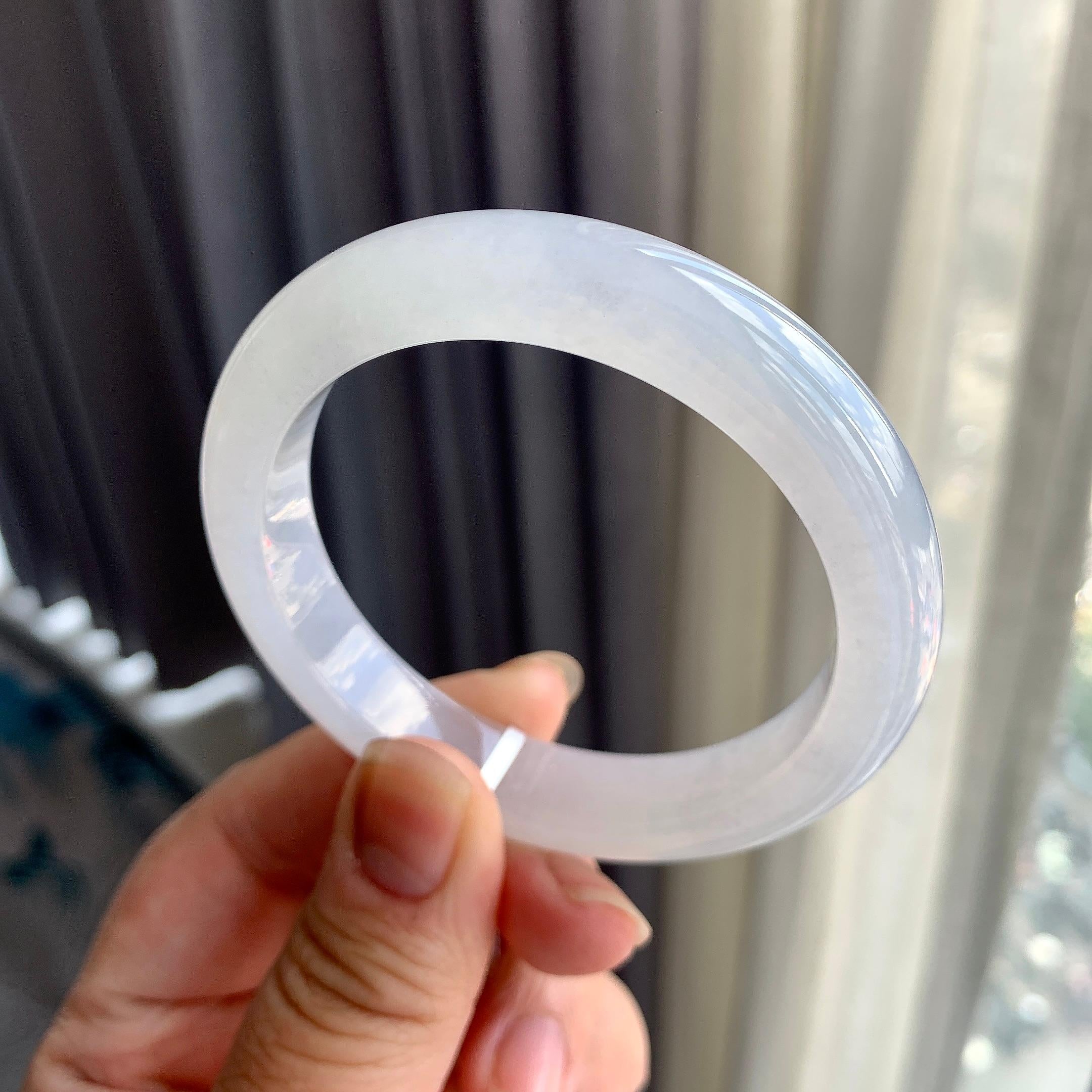 糯冰种无色平安镯（54mm）（yc225076）