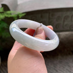 糯种淡粉底平安镯（54.2mm）（yc202349）
