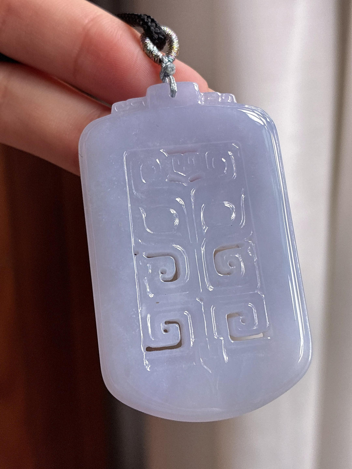 糯冰紫罗兰仿古牌挂件（yc750094）