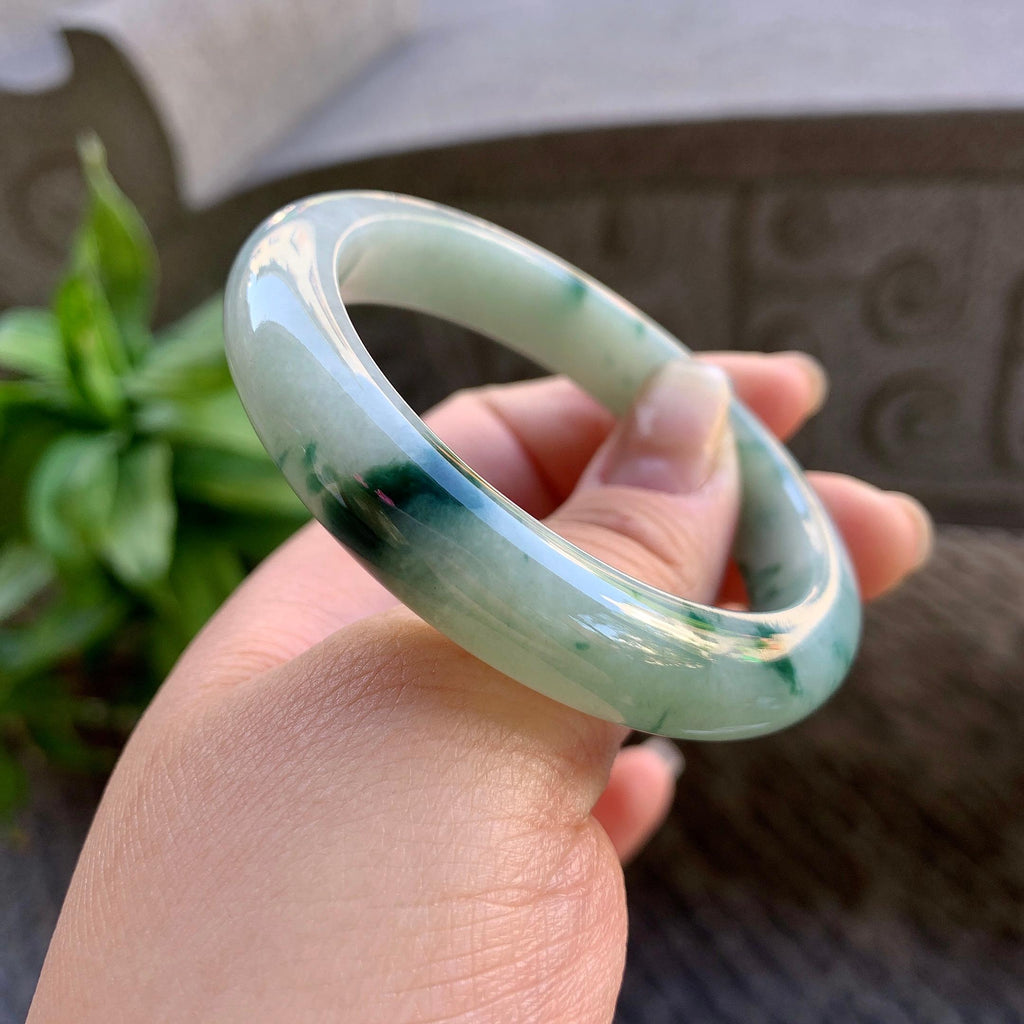 细糯种飘花平安镯（52.2mm）（yc308759）