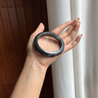 糯冰乌鸡翡翠平安镯（56mm）（yc420255）