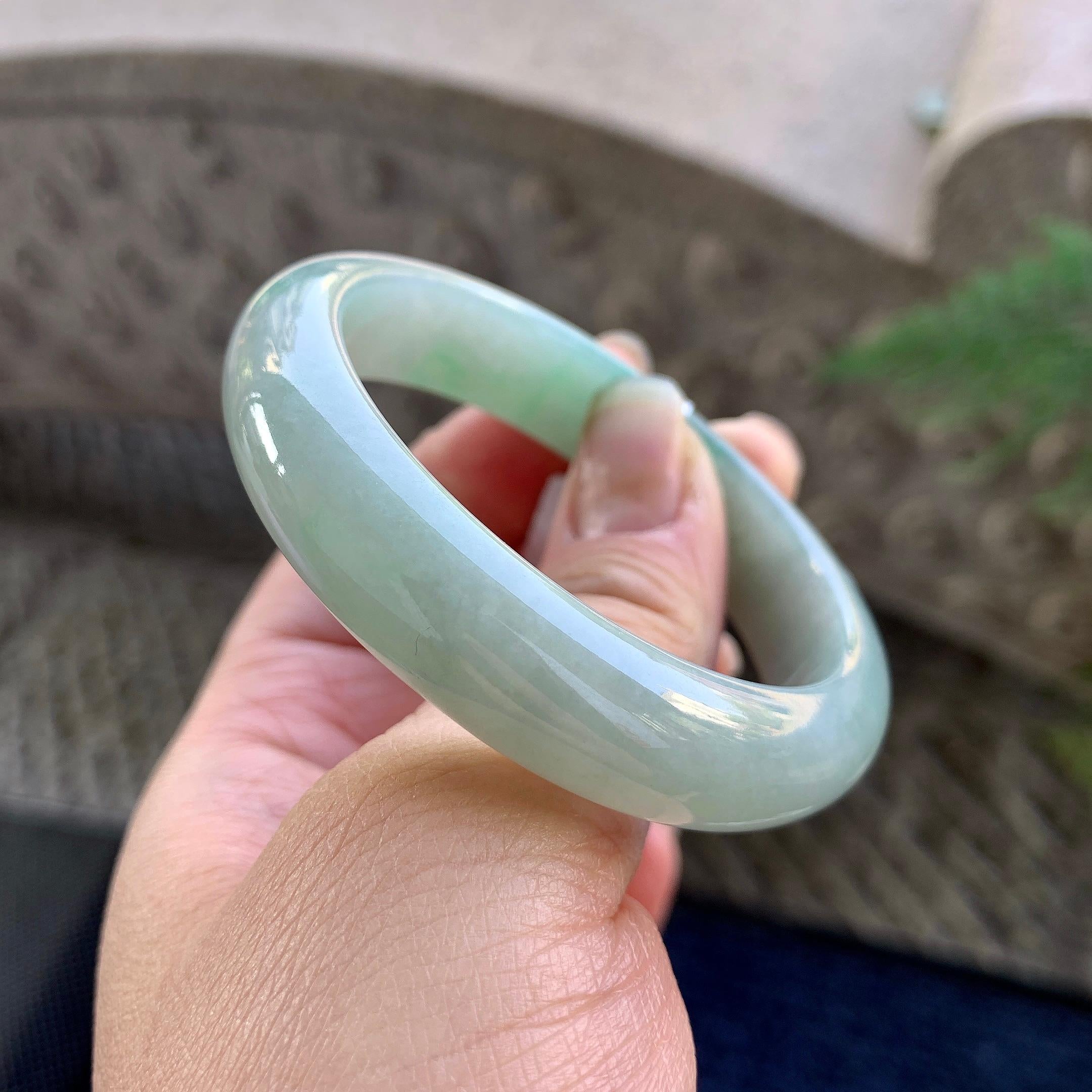 细糯种晴底黄翡贵妃手镯（51mm）（yc305691）
