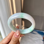 细糯种飘绿平安镯（53.1mm）（yc304262）