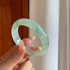 冰种飘花翡翠贵妃镯（55mm）（yc269671）