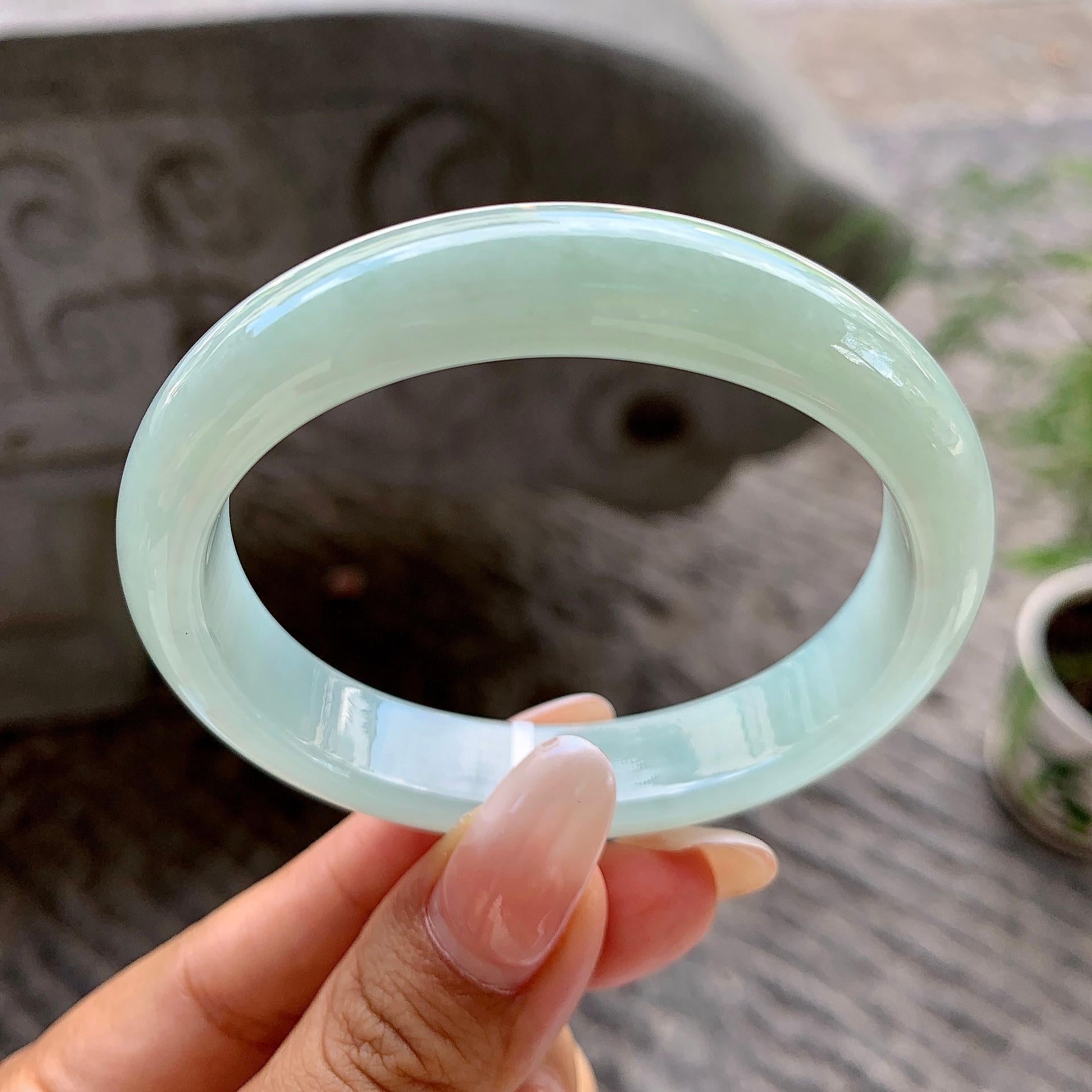 细糯种晴底贵妃手镯（56.5mm）（yc202391）