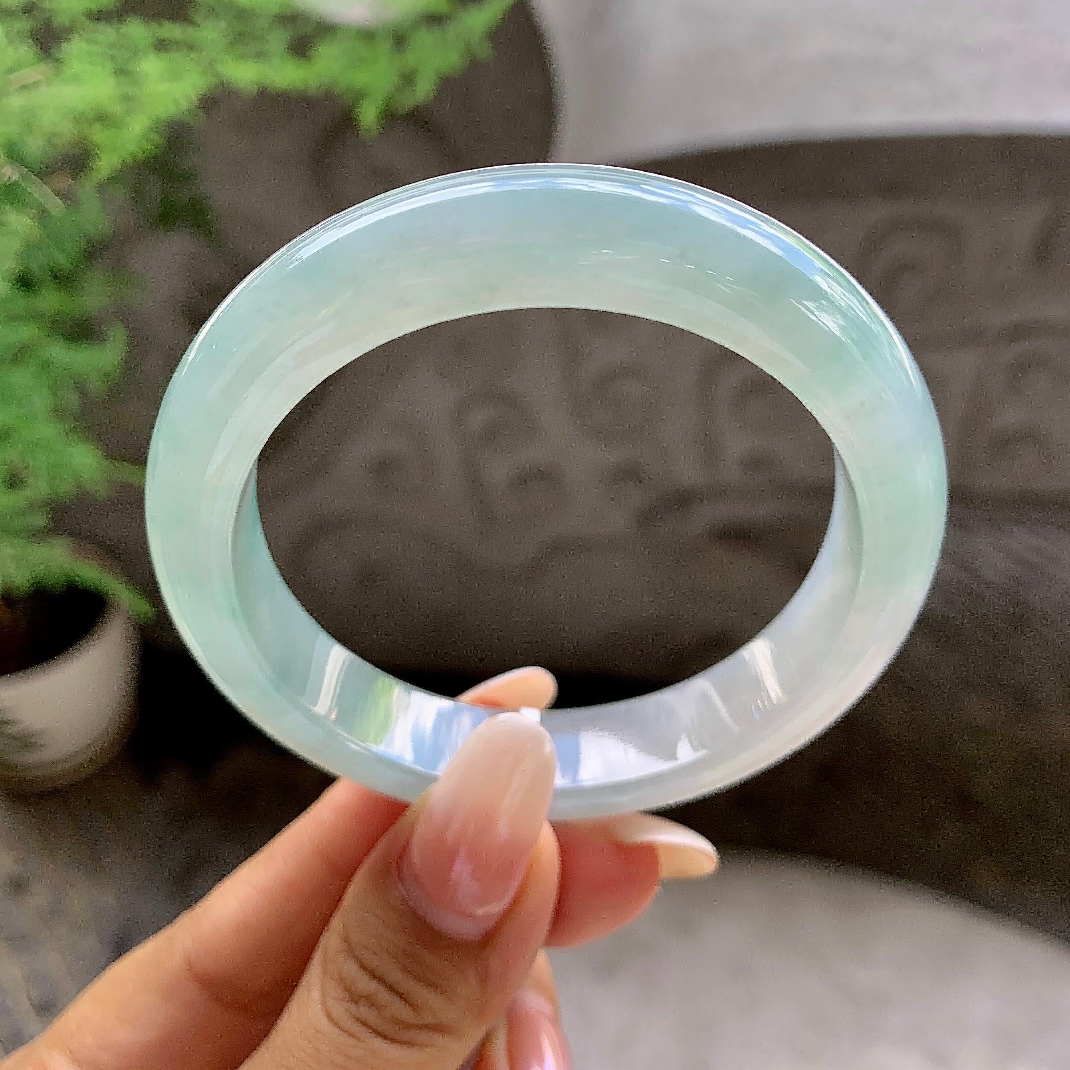 细糯种晴底平安镯（56.2mm）（yc203695）