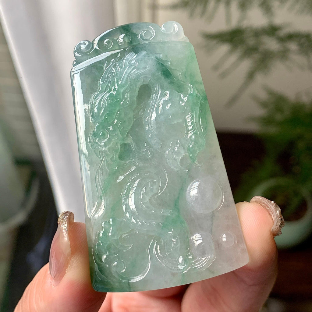 细糯种飘花龙牌挂件（yc284440）