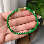 糯冰种满绿小米珠手链（yc202328）