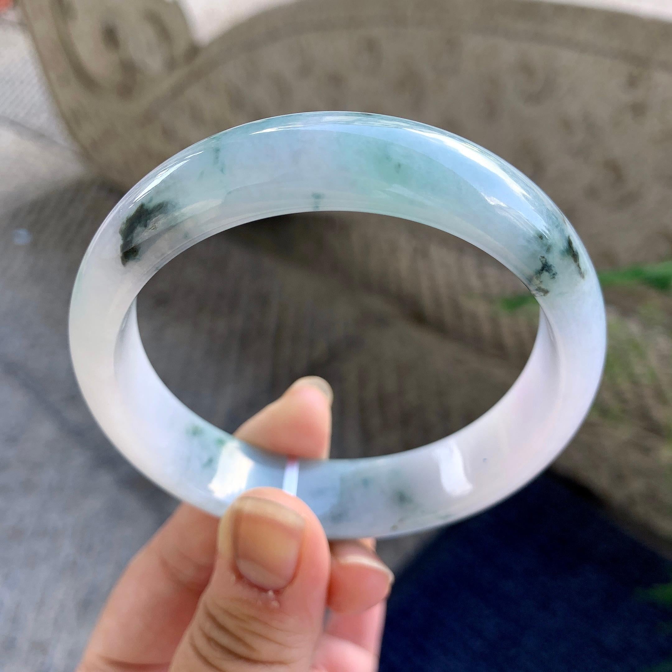糯种飘花宽版轮胎手镯（62mm）（yc223238）