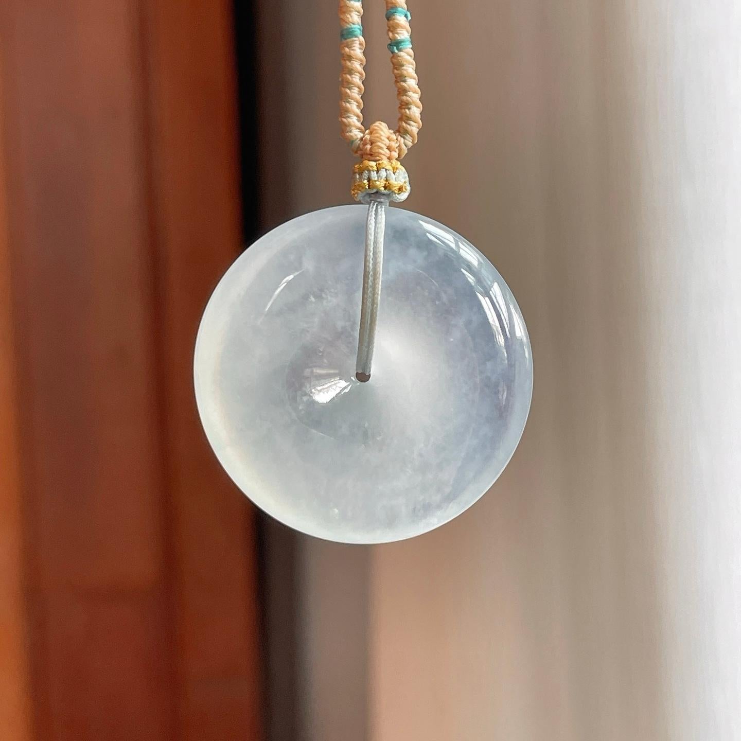 冰种无色翡翠平安扣（yc358342）