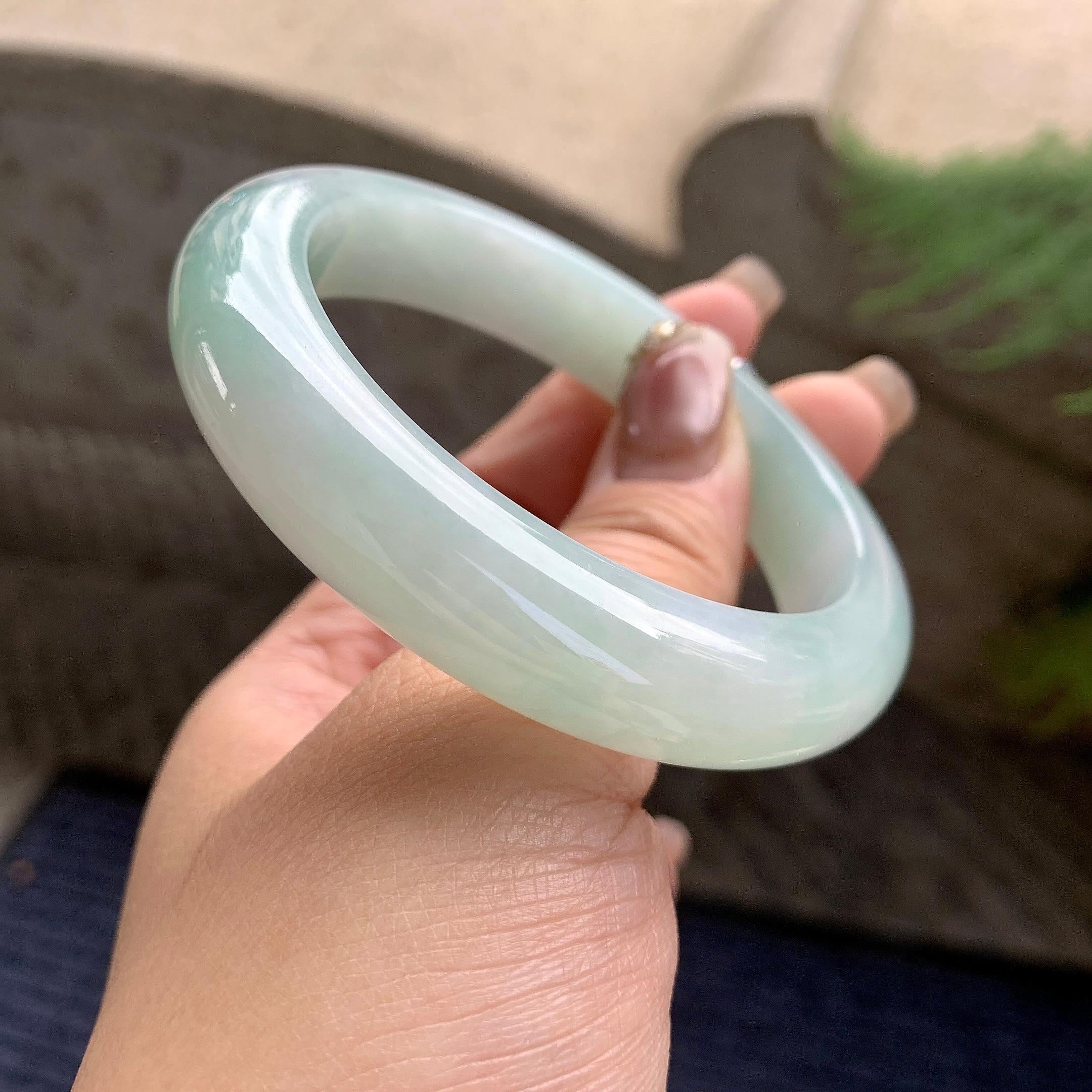 细糯种淡晴底平安镯（56.6mm）（yc297184）