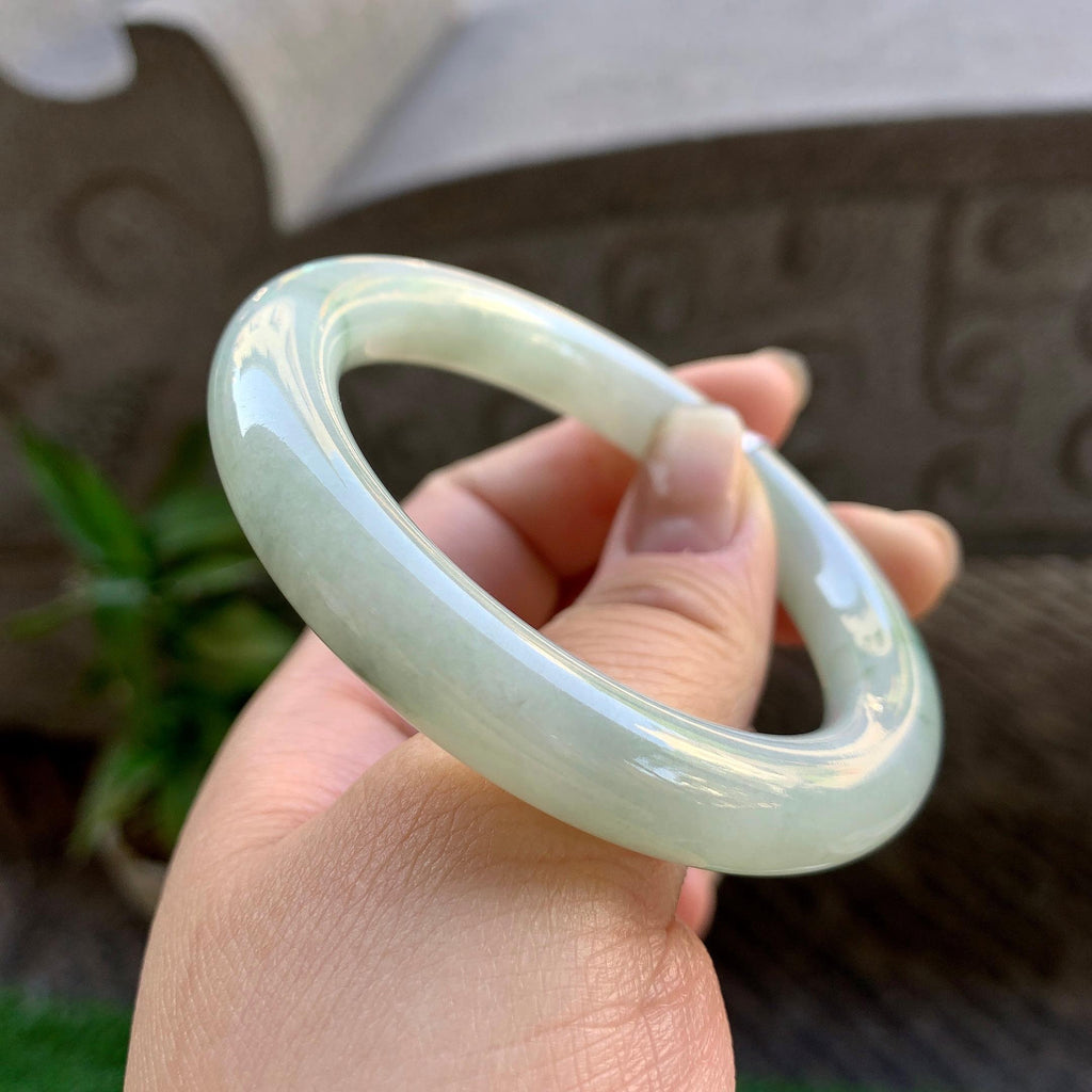 细糯种飘花圆条手镯（52.5mm）（yc308184）