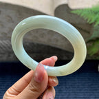 细糯种黄翡圆条手镯（53.8mm）（yc281530）