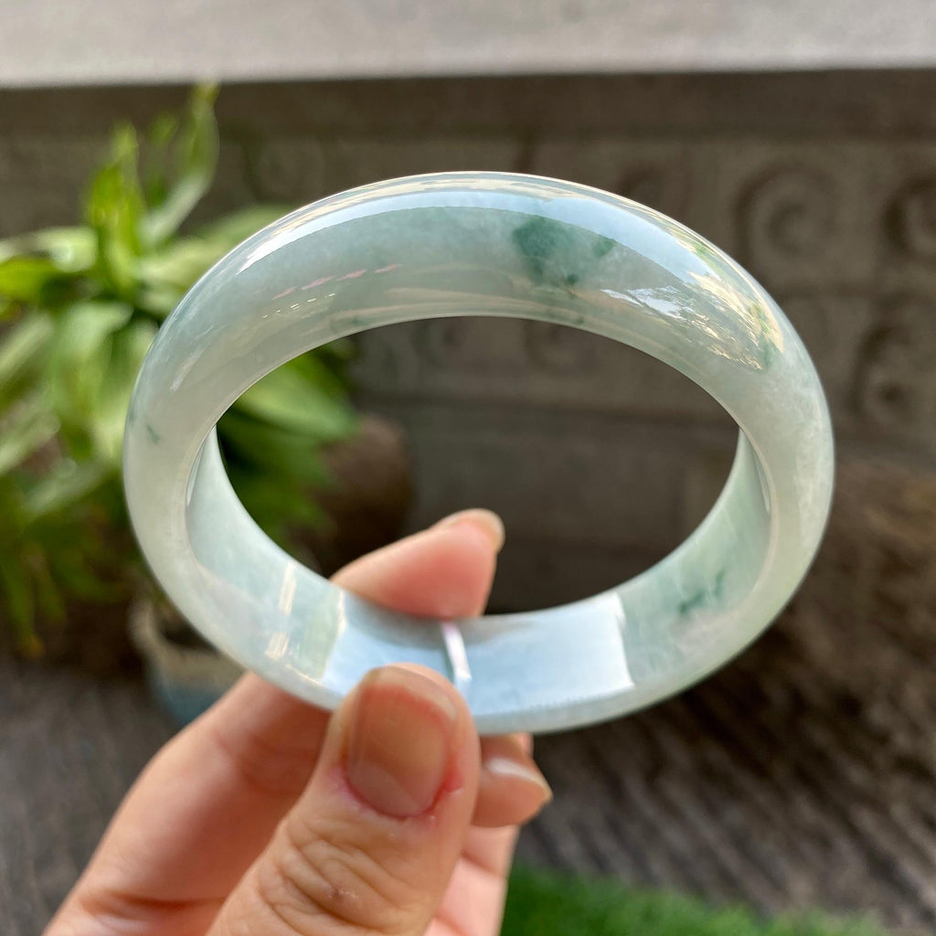 糯种飘花宽版轮胎手镯（56.4mm）（yc311871）