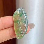 冰种飘黄带黄翡翠叶子（yc257850）