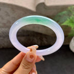 糯冰种春彩圆条手镯（54.2mm）（yc272778）