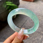 糯冰种飘绿平安镯（52.2mm）（yc203709）