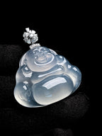 18k金扣冰种翡翠佛公（yc269682）