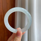 冰种白月光翡翠平安镯（54mm）（yc312901）