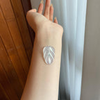 冰种起光飘花翡翠叶子（yc265153）