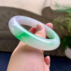 细糯种淡春彩平安镯（57.5mm）（yc233892）