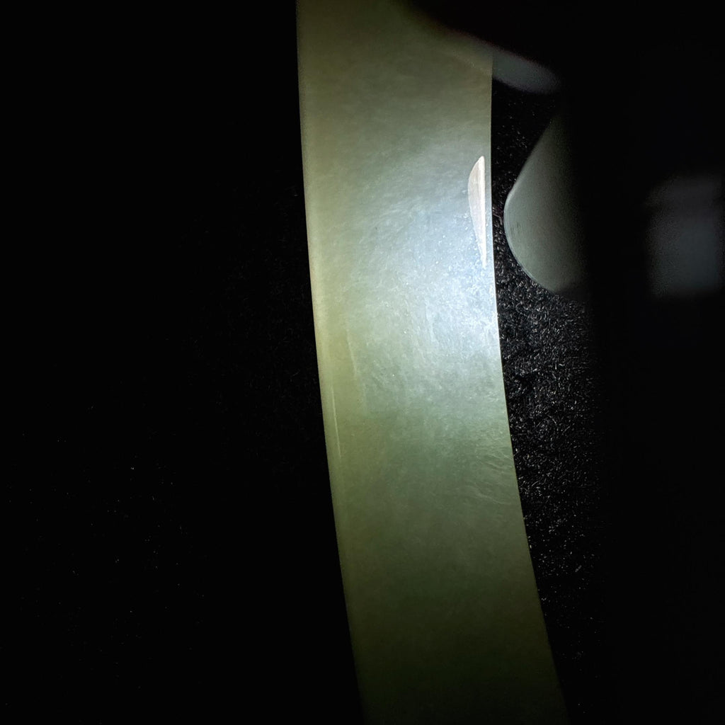 糯冰晴底翡翠平安镯（55.6mm)（yc424285）