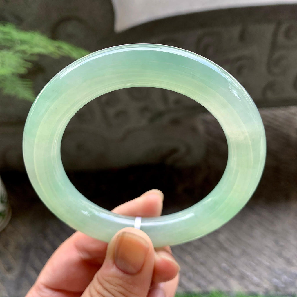 糯冰种晴水圆条手镯（57.6mm）（yc195341）