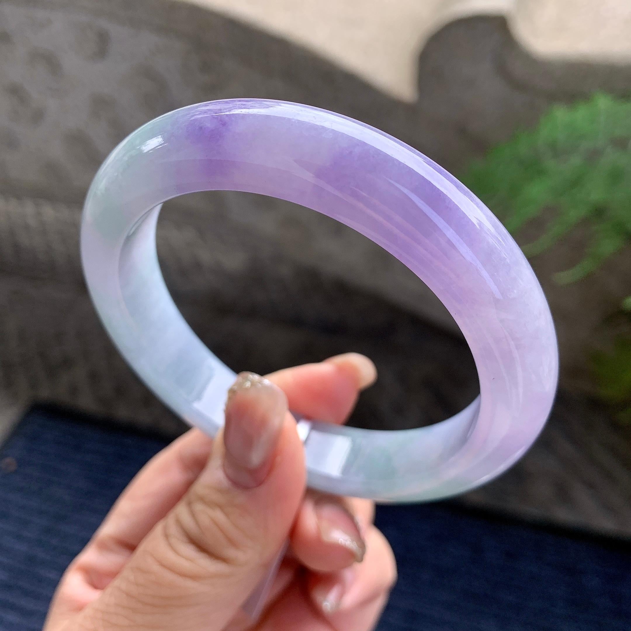 细糯种紫罗兰平安镯（59.3mm）（yc297177）