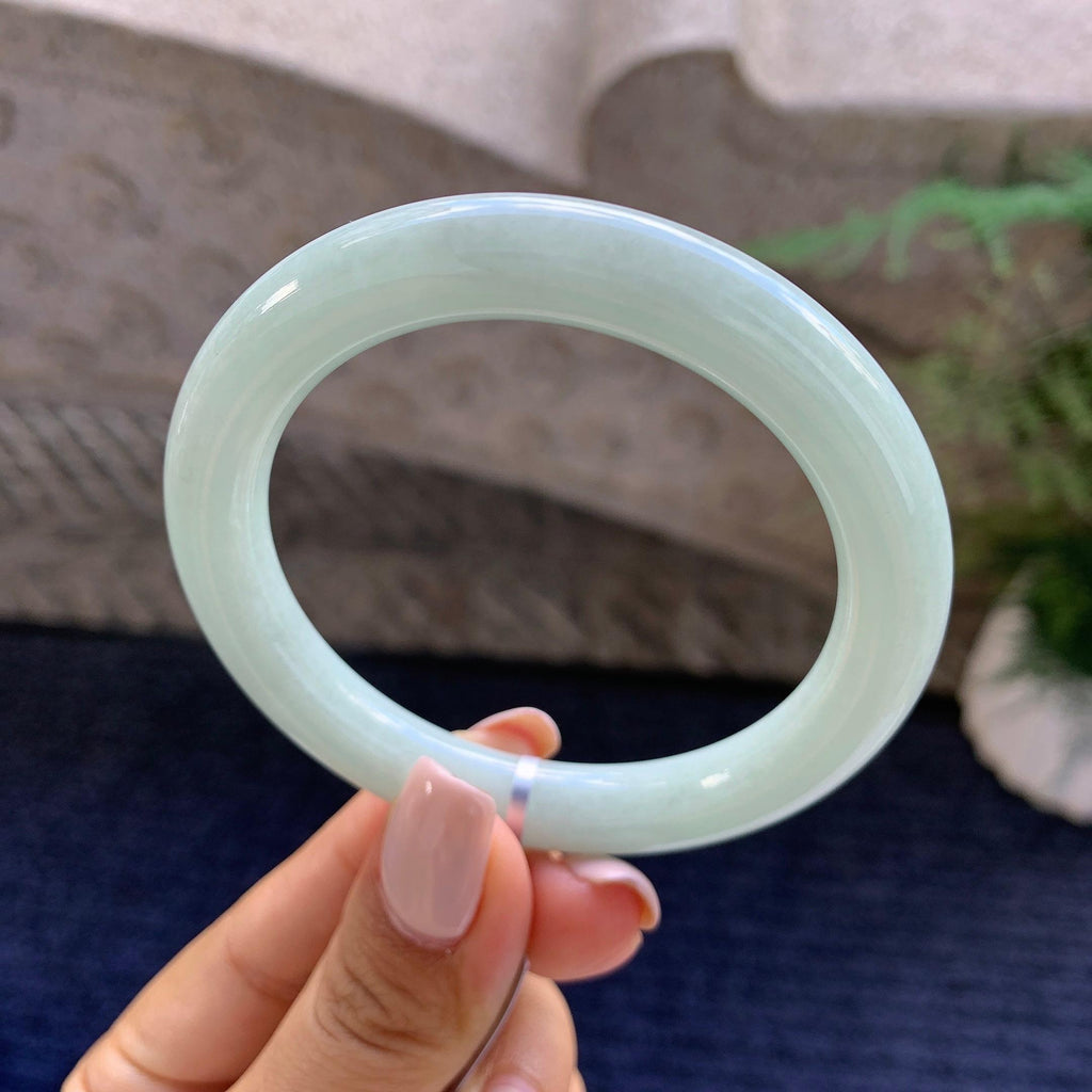 糯种淡晴底圆条手镯（54mm）（yc223237）