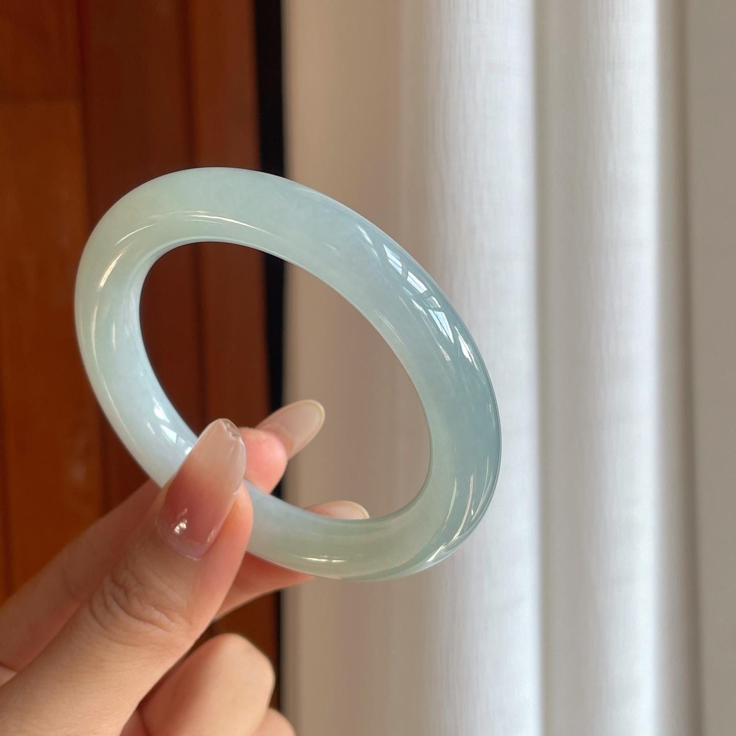 糯冰晴底翡翠圆条（54mm）（yc269673）