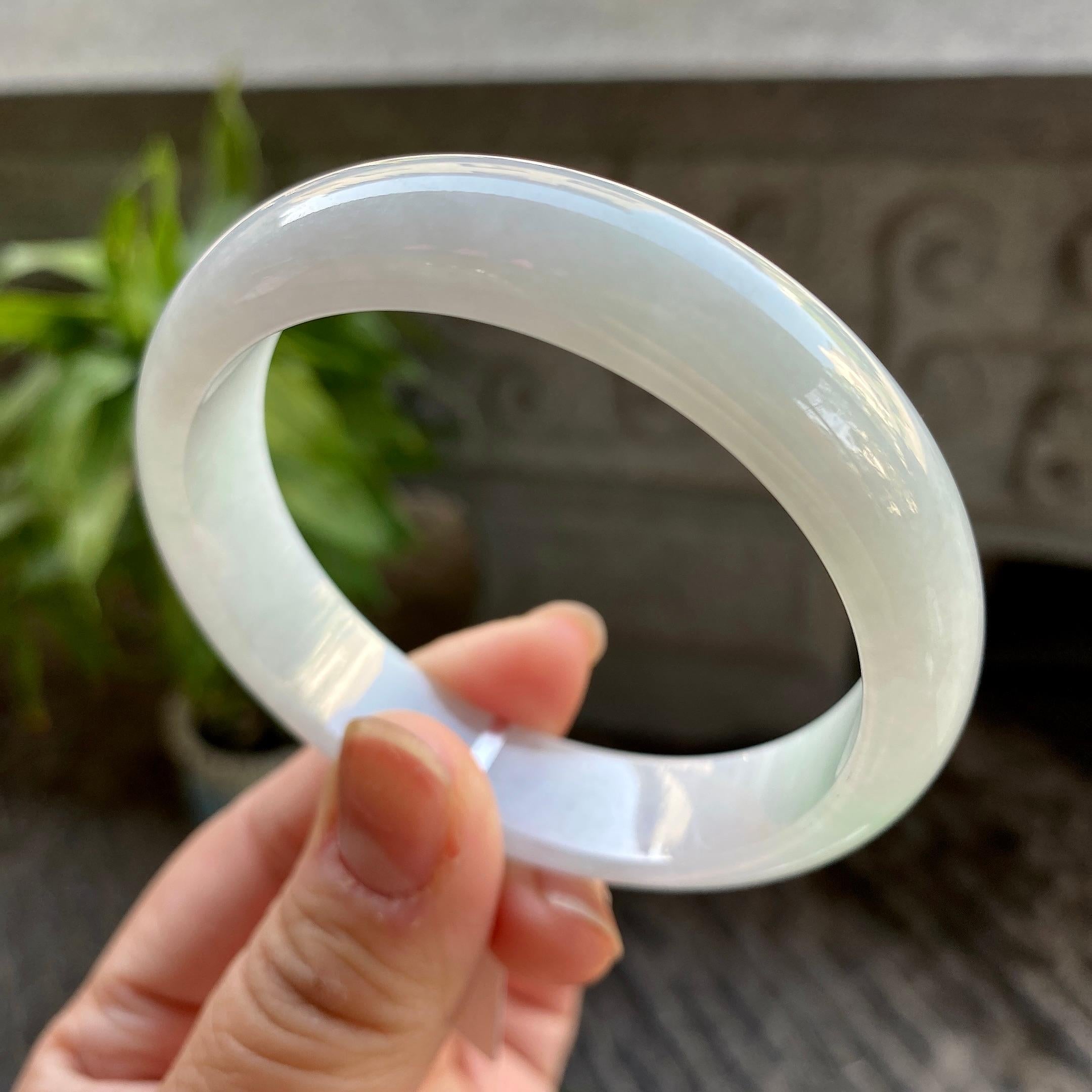 细糯种无色平安镯（56.8mm）（yc311013）