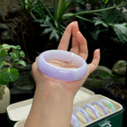 糯种宽版紫罗兰正圈翡翠手镯（58.6mm）（yc019363）