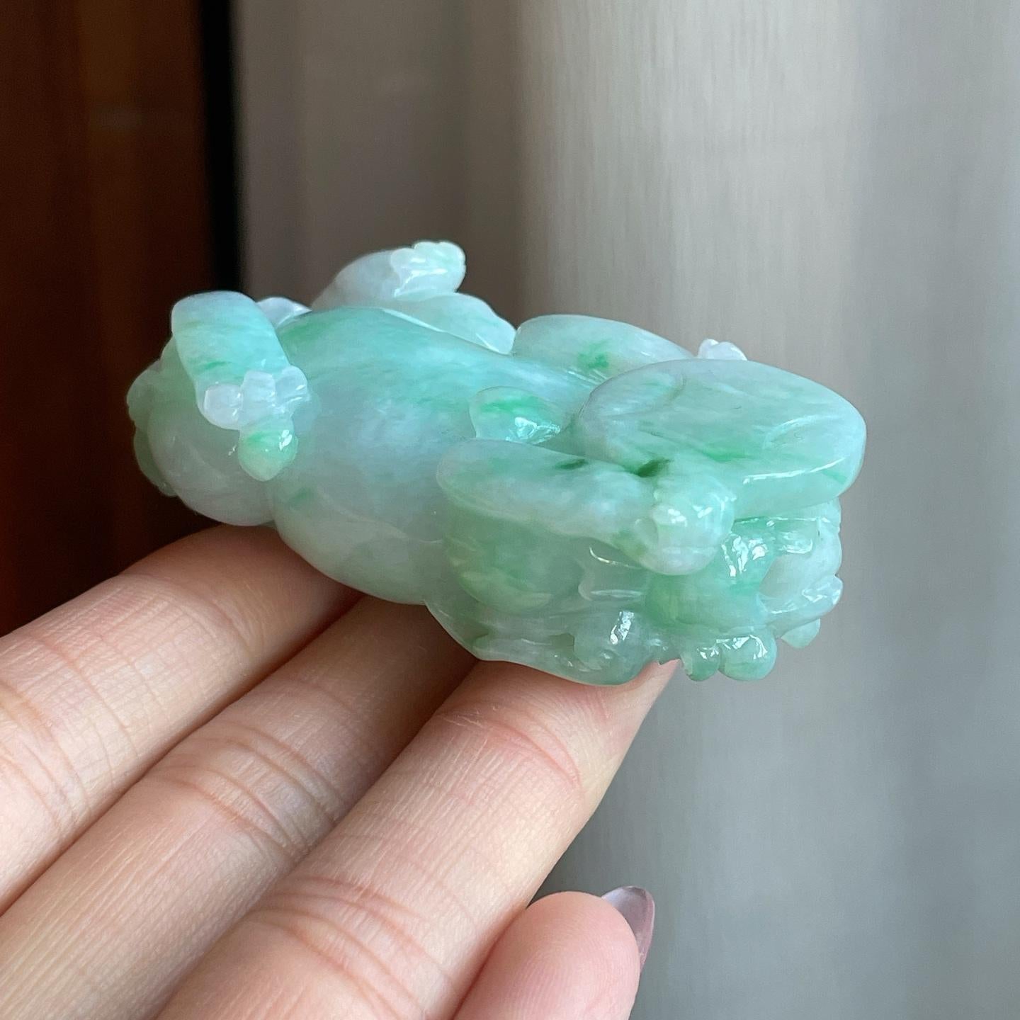 细糯冰晴底翡翠貔貅（yc288524）