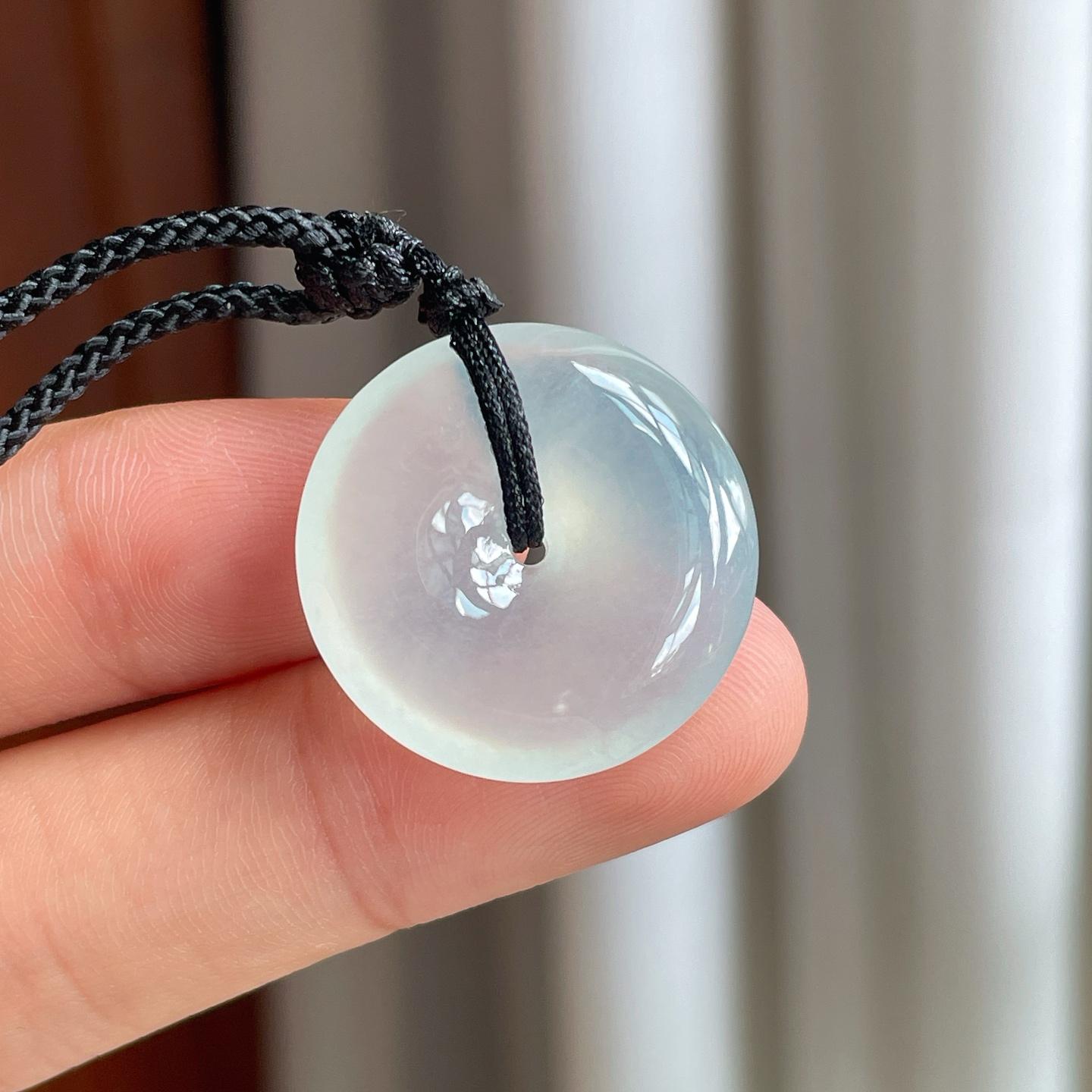 冰种淡底色翡翠平安扣（yc247644）