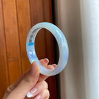 糯冰飘紫翡翠平安镯（55.4mm)（yc373439）