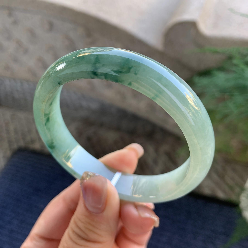 细糯种飘花平安镯（57mm）（yc294659）