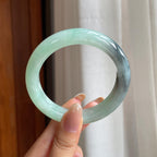 糯冰乌鸡特色翡翠平安镯（57.3mm)（yc417341）