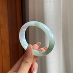 糯冰带色翡翠贵妃镯（55mm)（yc417345）