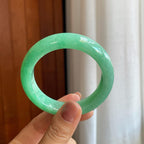 糯冰果绿翡翠平安镯（53.7mm）（yc278726）