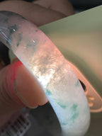 糯冰种飘花小宽版轮胎手镯（58.2mm）（yc252991）