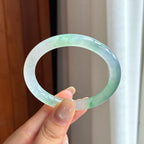 Vòng Tay Quý Phi Ngọc Phỉ Thúy Băng Chủng Phiêu Hoa 52 - Ngọc Phỉ Thúy Miến Điện Loại A Tự Nhiên (yc450820)