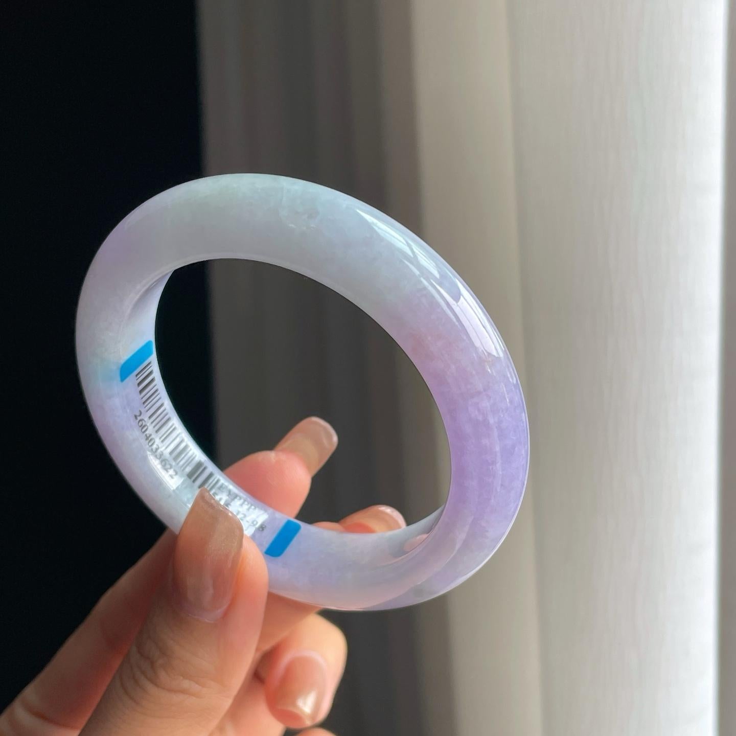 糯冰紫罗兰翡翠平安镯（54mm）（yc374240）