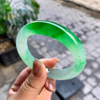 冰种飘阳绿平安镯（53.7mm）（yc292637）
