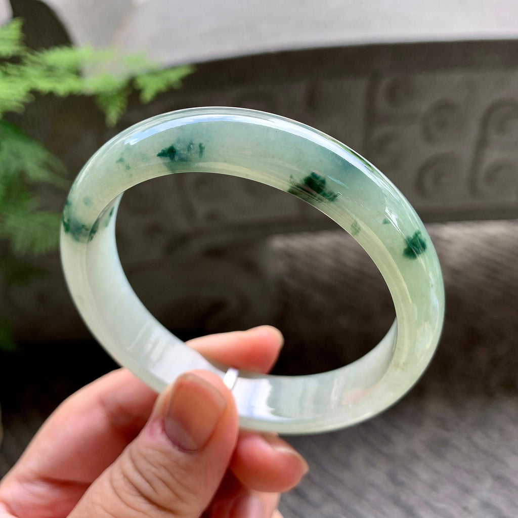 细糯种飘花平安镯（58.8mm）（yc202348）